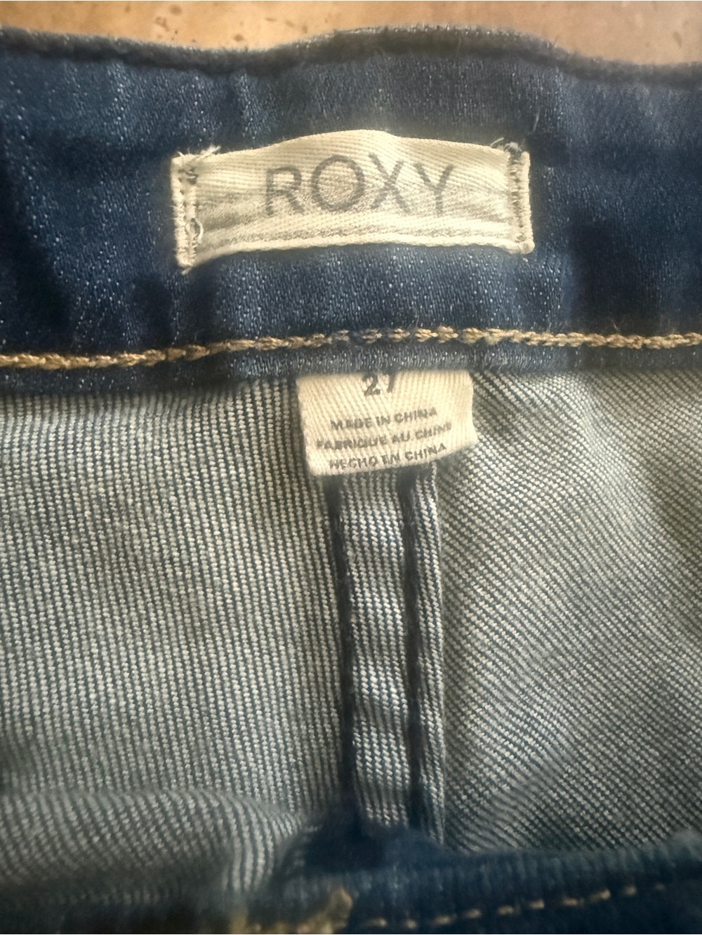 Roxy Indigo Blue Denim Cutoff Shorts - Picture 5 of 6